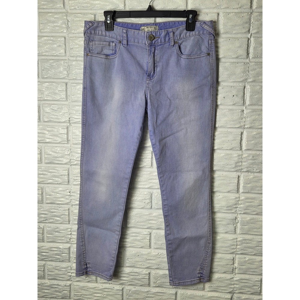 FREE PEOPLE denim pants Women's size 30 Light Purple Ankle FP Stretch